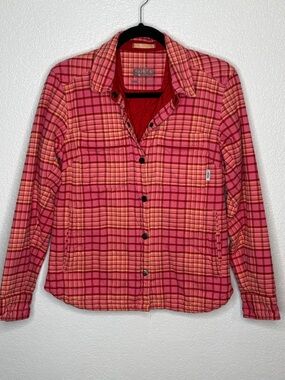 Stio Prickly Rose Plaid Buckhorn Insulated Snap Shirt Size Small Outdoor